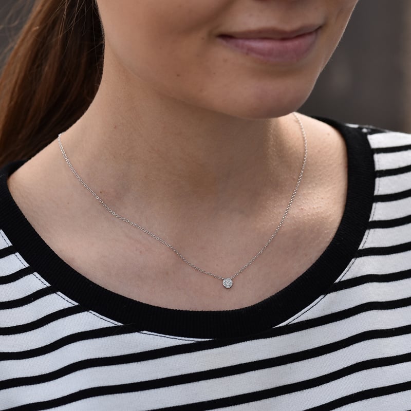 Minimalistický náhrdelník s diamantmi Sharlene 42128