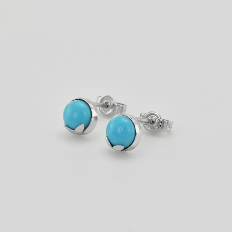 Zlaté cabochon náušnice 42518