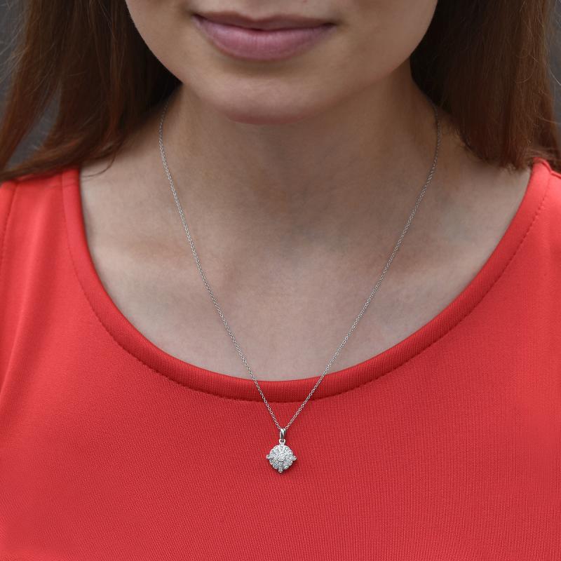 Zlatý náhrdelník plný diamantov Zorra 44908