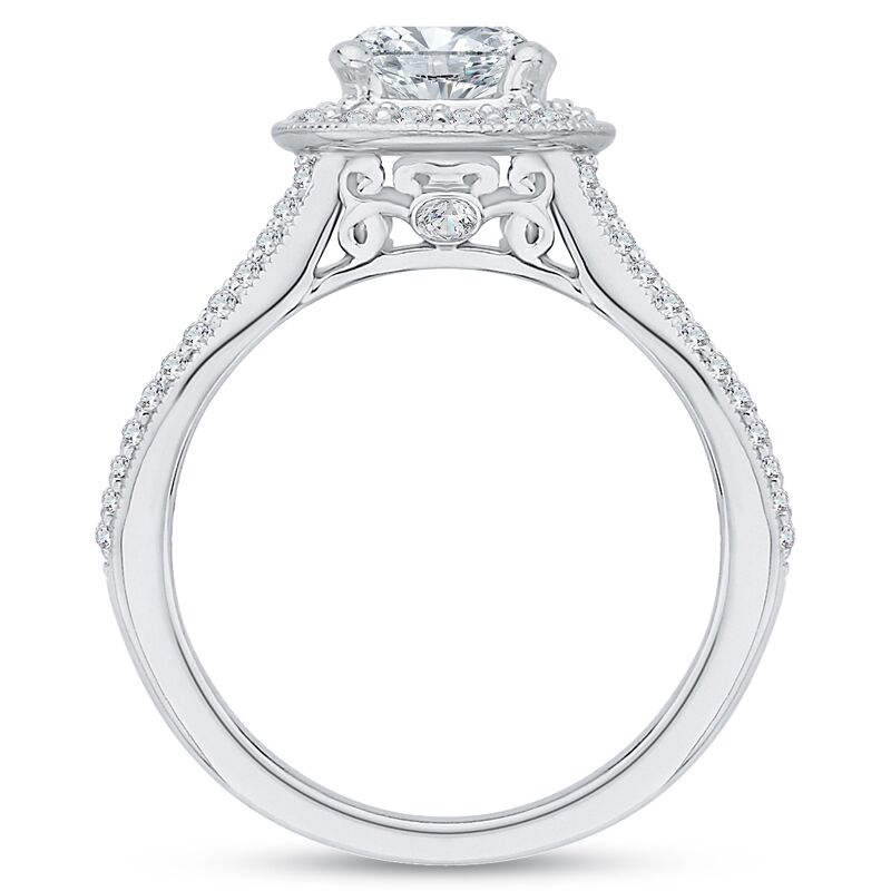 Zlatý zásnubný prsteň posiaty diamantmi 46288