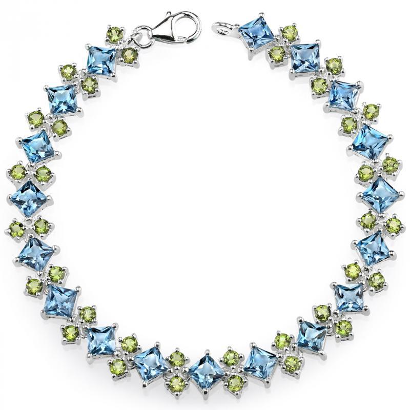 Strieborný 17.5ct náramok s topásom Deoris