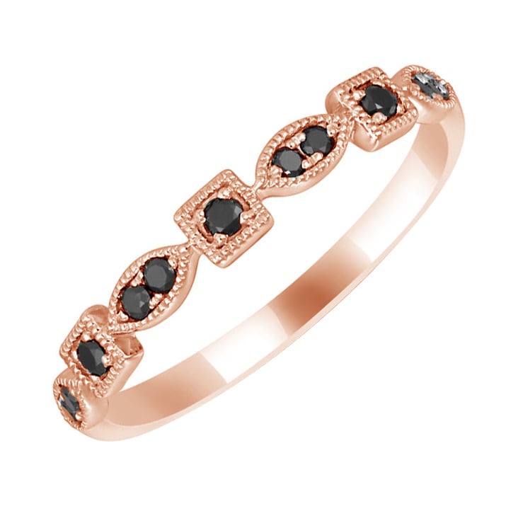 Eternity prsteň s čiernymi diamantmi 69758
