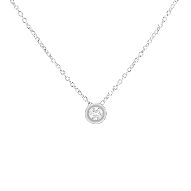 Diamantový prívesok v minimalistickom štýle z bieleho zlata 85208
