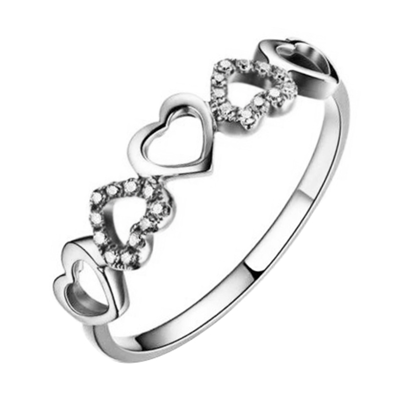 Zlatý prsteň plný sŕdc a diamantov Janet 89708