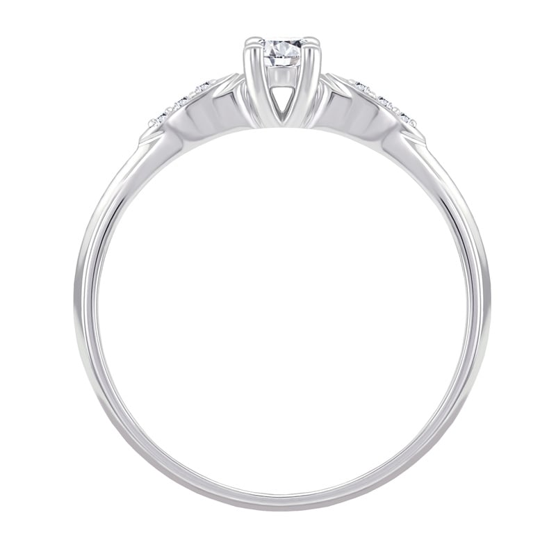 Zlatý prsteň s postrannými diamantmi Gerty 91518