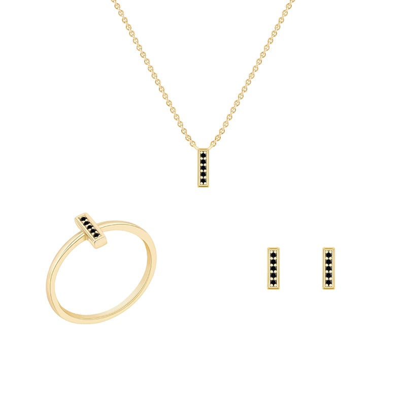 Minimalistická kolekcia šperkov s čiernymi diamantmi Lashay