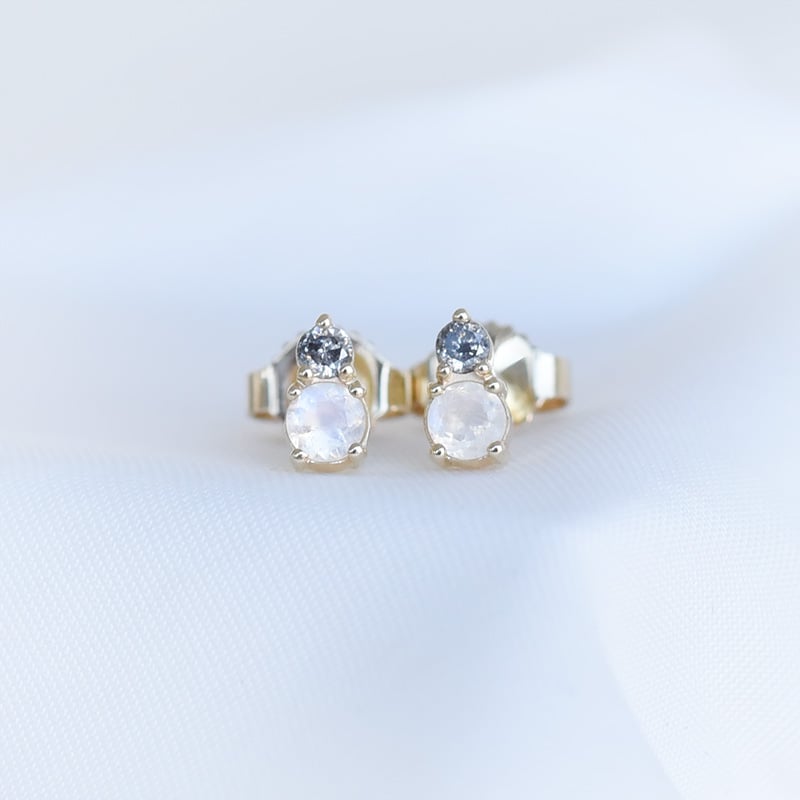 Náušnice so salt and pepper diamantmi 92618