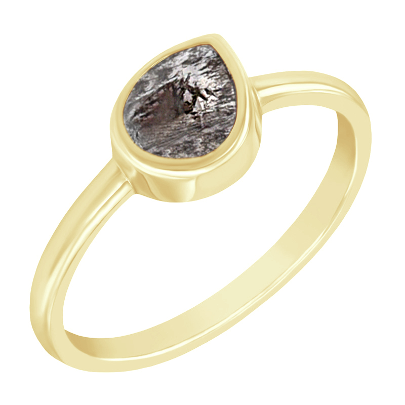 Prsteň so salt and pepper pear diamantom Levander 97508