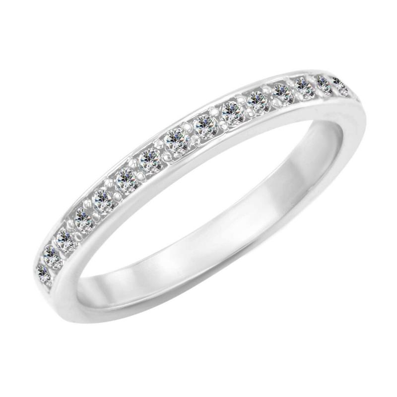 Eternity obrúčka s lab-grown diamantmi a pánsky pologuľatý prsteň Dunn 102019