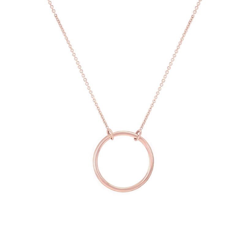 Strieborný náhrdelník minimalistického tvaru Karma 103609