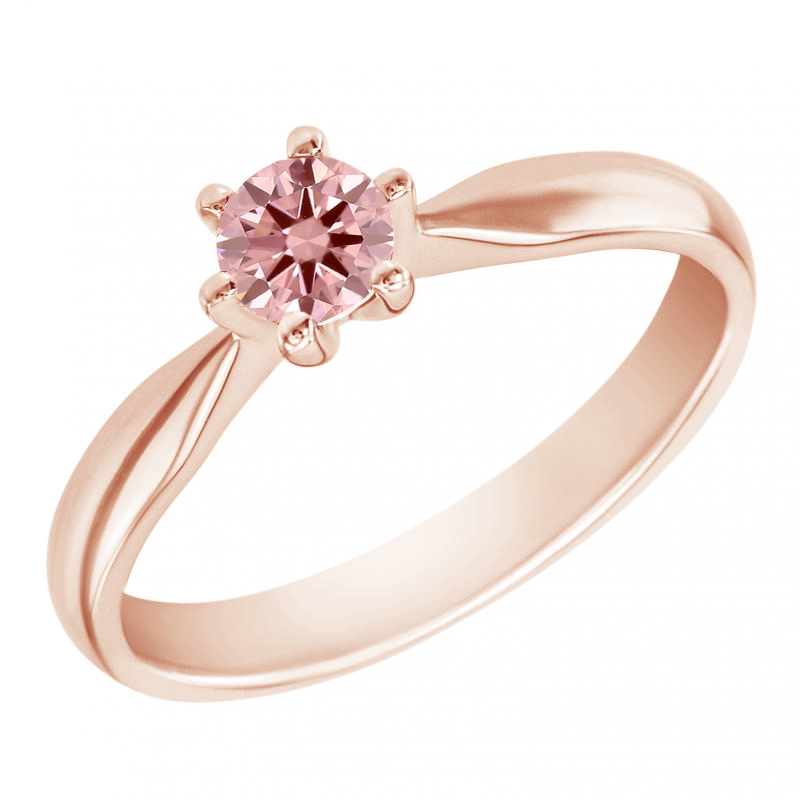 Zásnubný prsteň s certifikovaným fancy pink lab-grown diamantom Iravan 113709