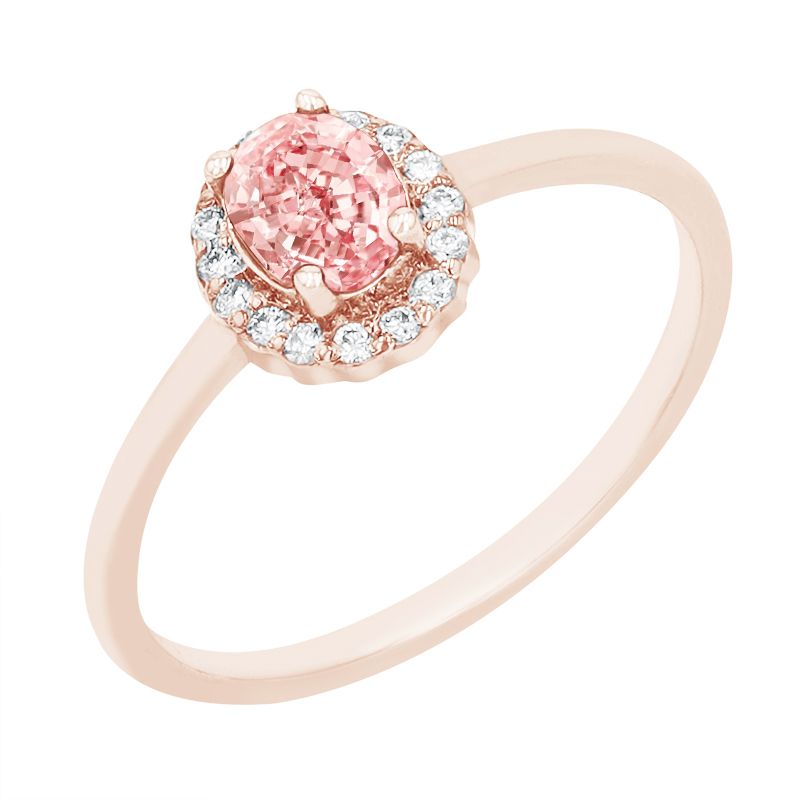 Zásnubný prsteň s certifikovaným fancy pink lab-grown diamantom Bose 114879