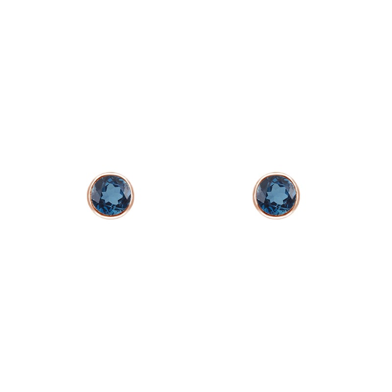 Minimalistické bezel náušnice s londýnskými topásmi Viosa 122099