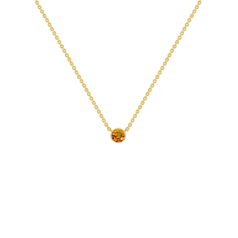 Minimalistický náhrdelník s padparadscha zafírom Vieny 122189