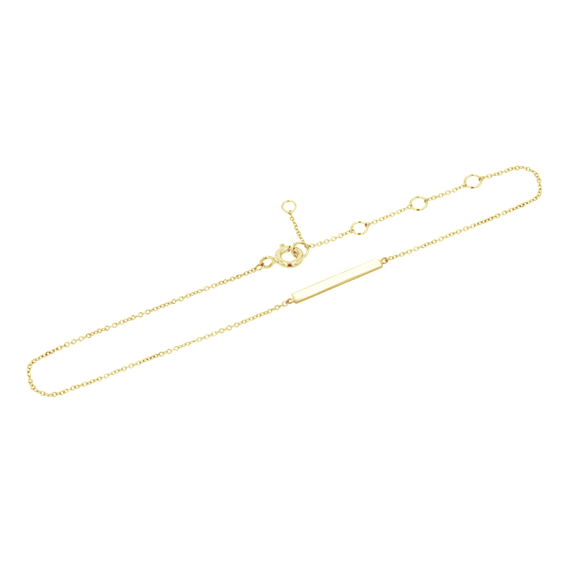 Strieborný minimalistický náramok na nohu Hawes