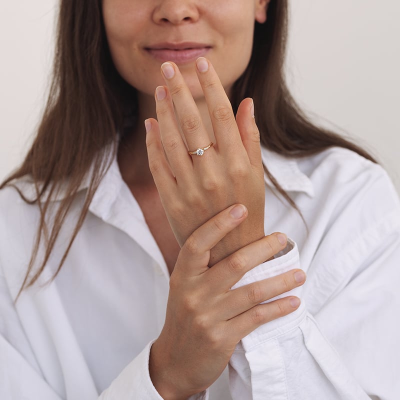 Zásnubný prsteň s lab-grown diamantmi Mileva 129119