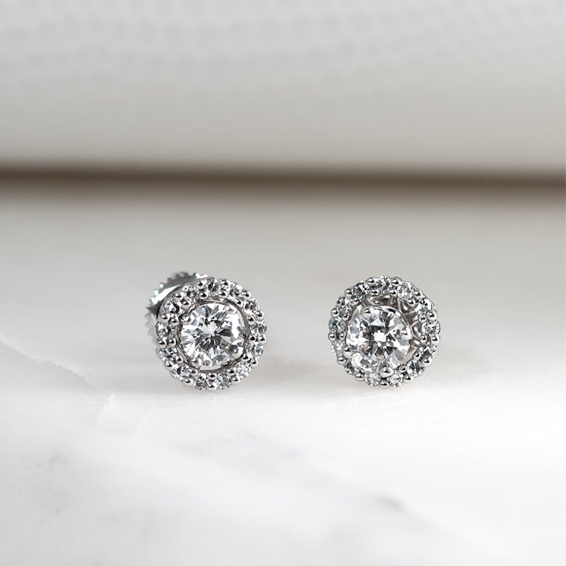 Zlaté náušnice 2v1 s IGI certifikovanými 0.30ct lab-grown diamantmi Fendi 131499