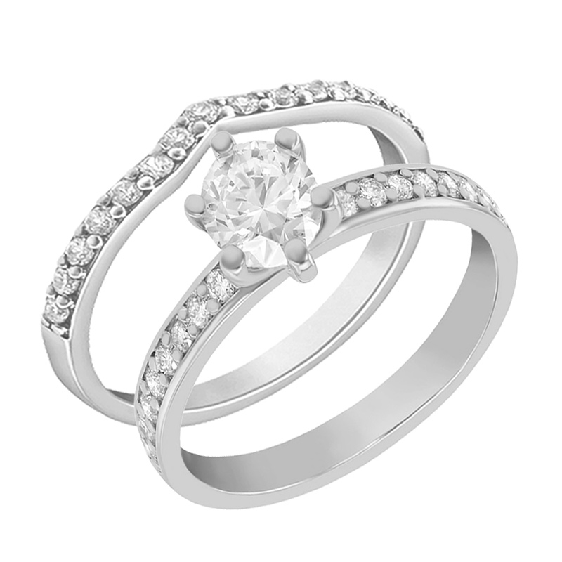 Set prsteňov s možnosťou výberu diamantu Magee