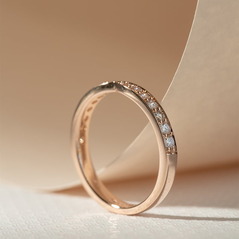 Eternity prsteň s lab-grown diamantmi a pánsky plochý prsteň Taio 135659