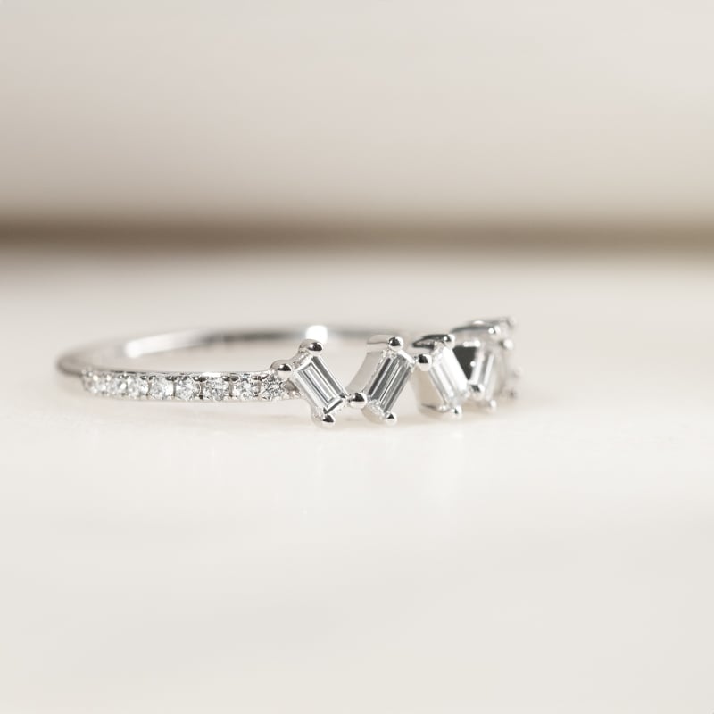Prsteň s baguette lab-grown diamantmi Reside 135759