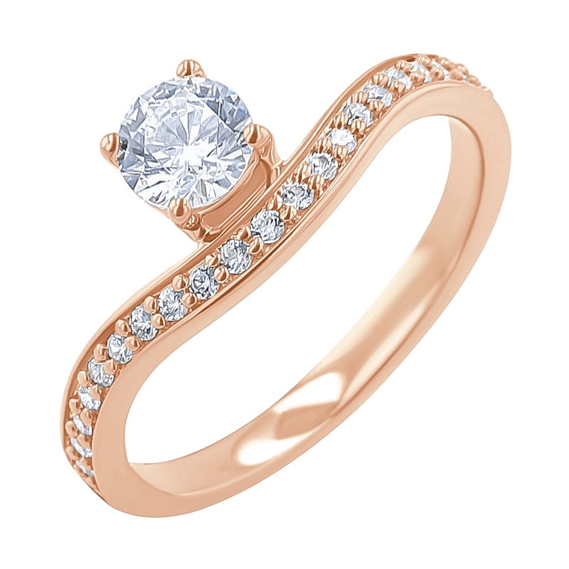 Atypický zásnubný prsteň s diamantmi Clea 137459