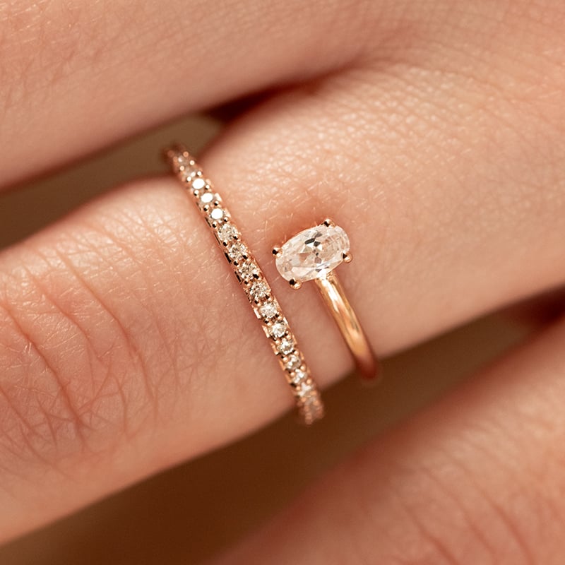 Atypický zásnubný prsteň s diamantmi Ever 137619