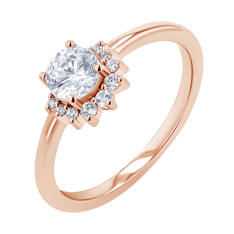Half halo prsteň s lab-grown diamantmi Caio 137919