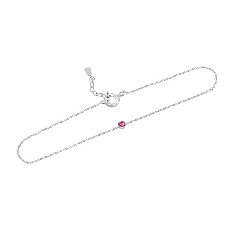 Strieborný minimalistický náramok so zafírom Lepio