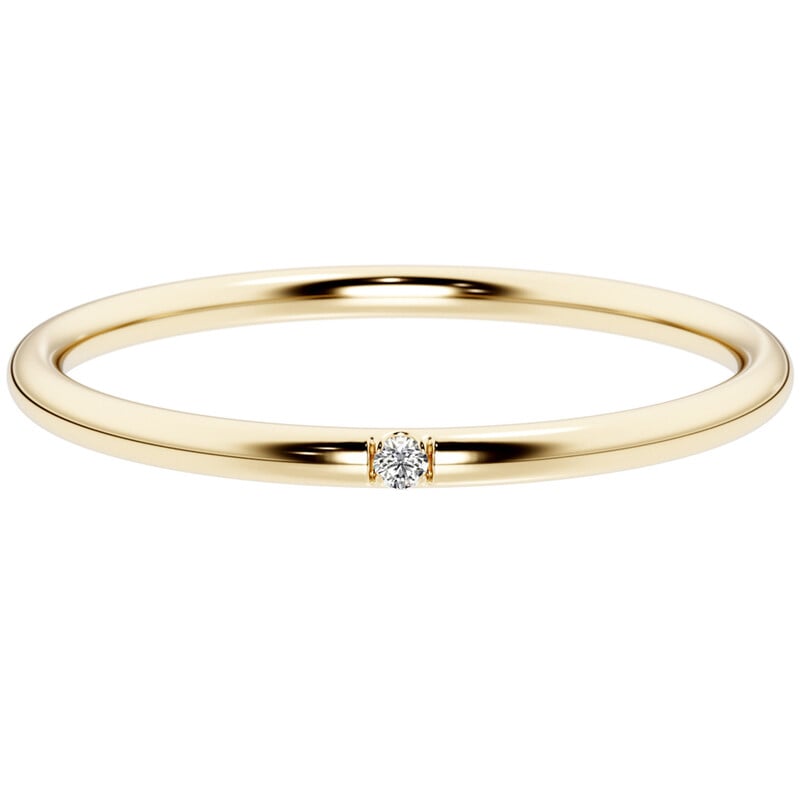 Jemný strieborný prsteň s lab-grown diamantom Achille 138549