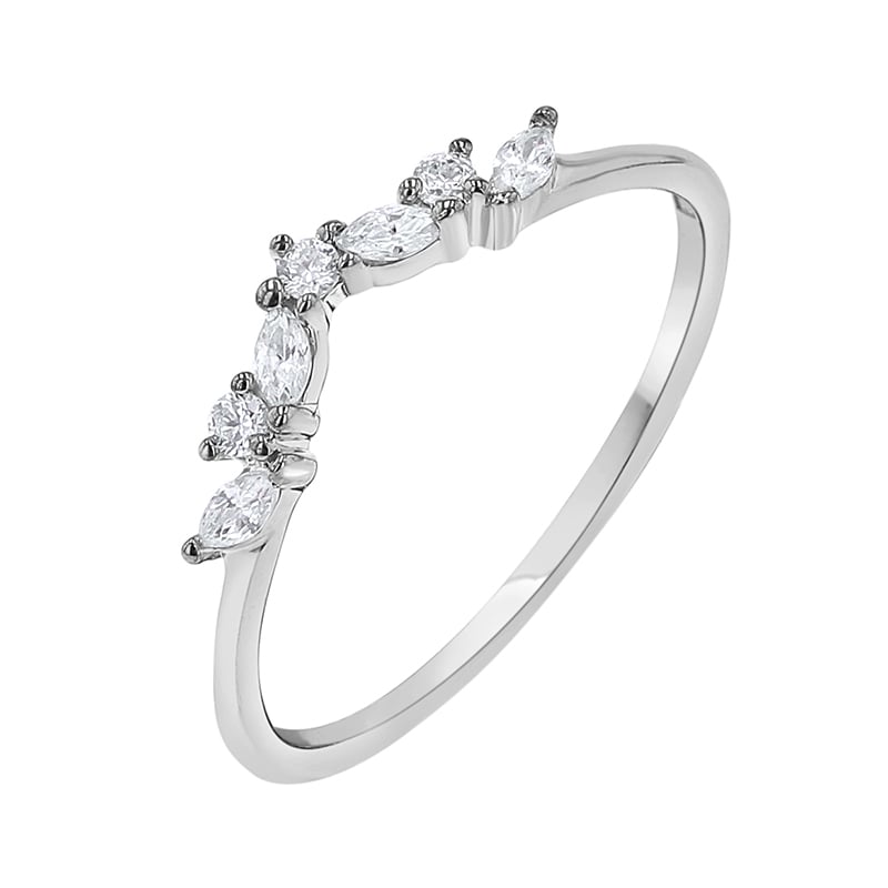 Vykrojený prsteň s round a marquise diamantmi Fiachri