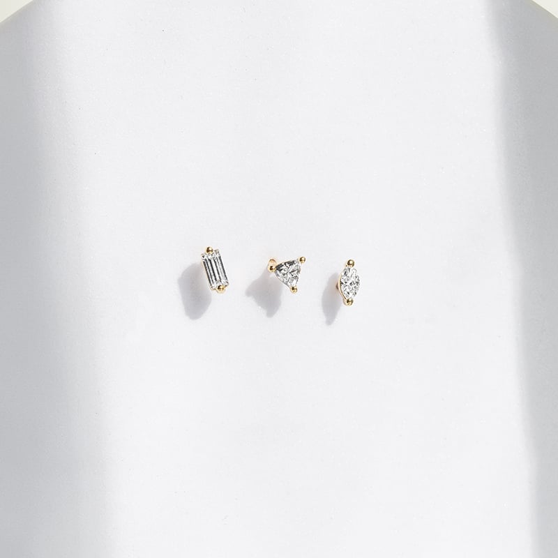 Mini náušnice s marquise lab-grown diamantom Blues