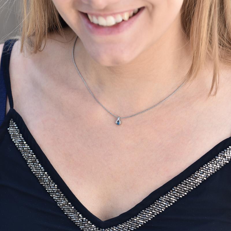 Platinový set minimalistických šperkov s modrými diamantmi Hinto 147019