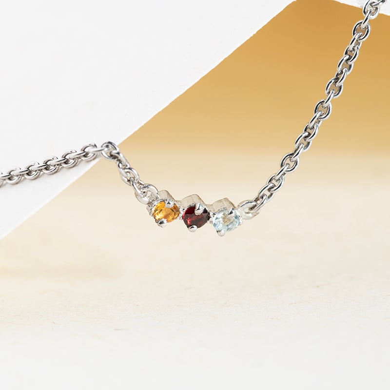 Minimalistický náramok s drahokamami podľa vášho výberu Ruby 147439