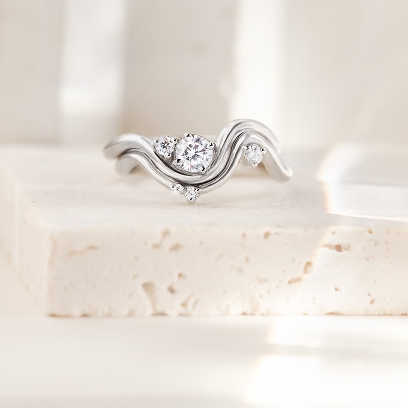 Romantický zásnubný set prsteňov s diamantmi Valeria