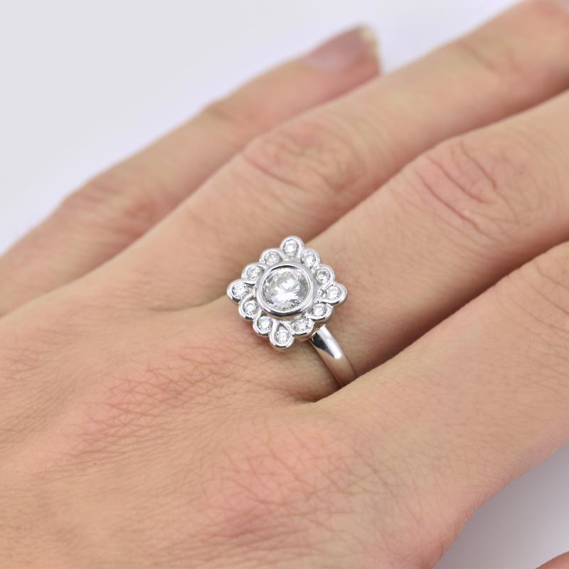 Zlatý prsteň s diamantmi 17419