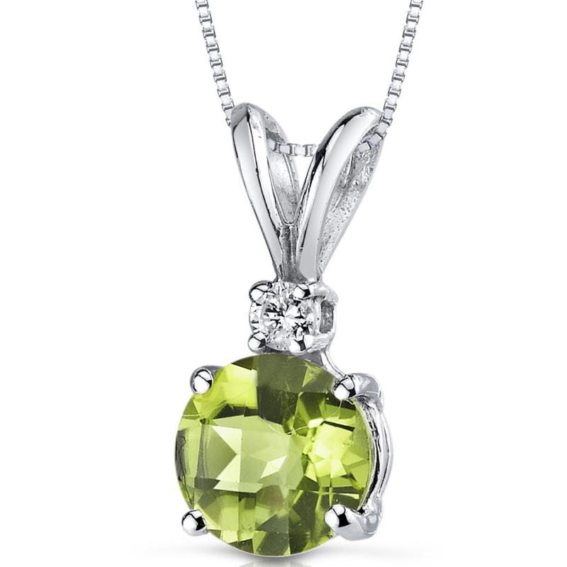 Zlatý prívesok s olivínom a diamantom Endora