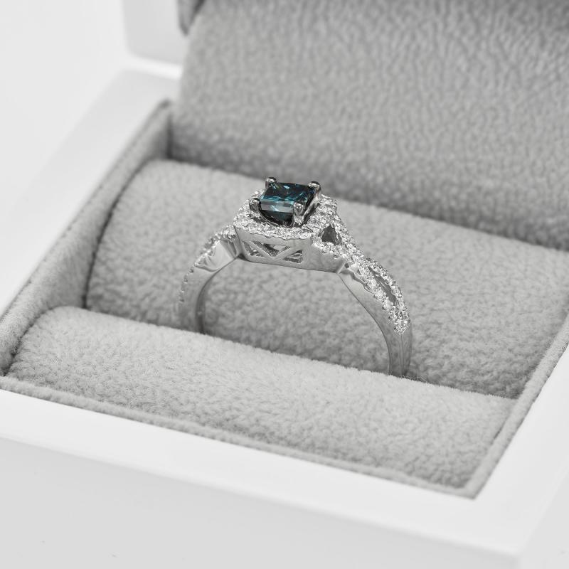 Prsteň s princess diamantom 35709