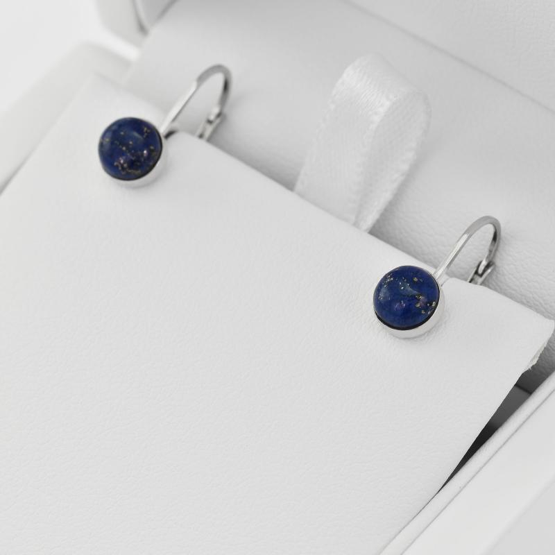 Lapis lazuli v strieborných náušniciach 36019