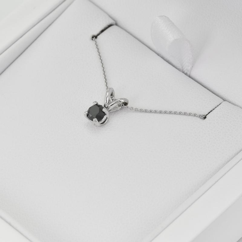Zlatý náhrdelník s čiernym diamantom 38119