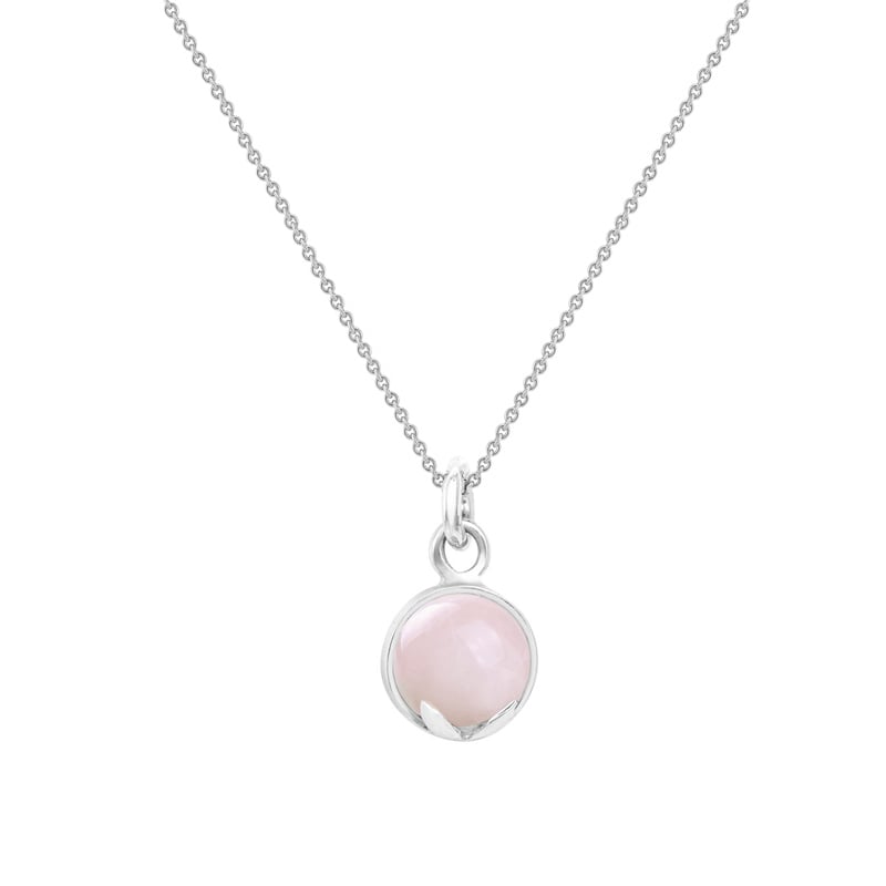 Zlatý náhrdelník s cabochon ruženínom Alanna 41309