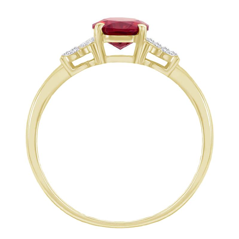 Granátový prsteň s diamantmi 42609