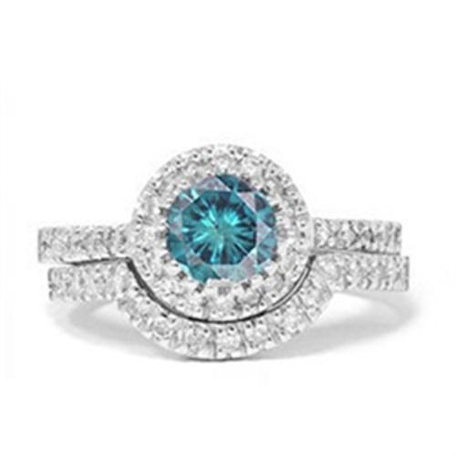 Modrý diamant v zlatom sete prsteňov 4379