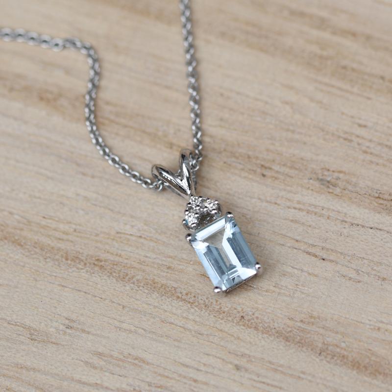 Náhrdelník s diamantmi z bieleho zlata 47989