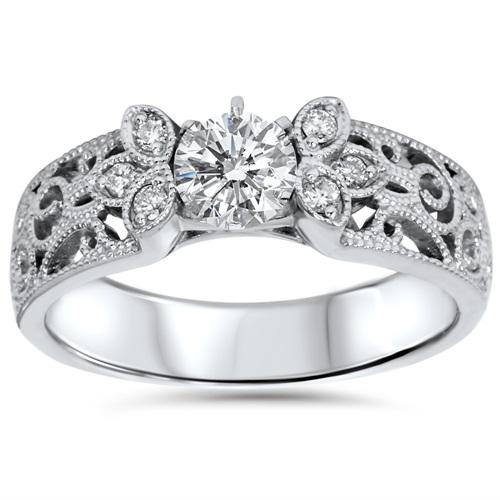 Romantický zlatý zásnubný prsteň s diamantmi Cornelia 55499