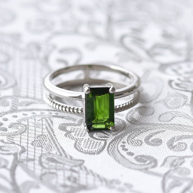 Prsteň s Emerald diopsidy 58779