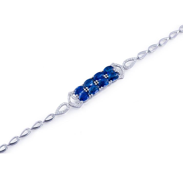 Zafírový náramok s diamantmi 6489