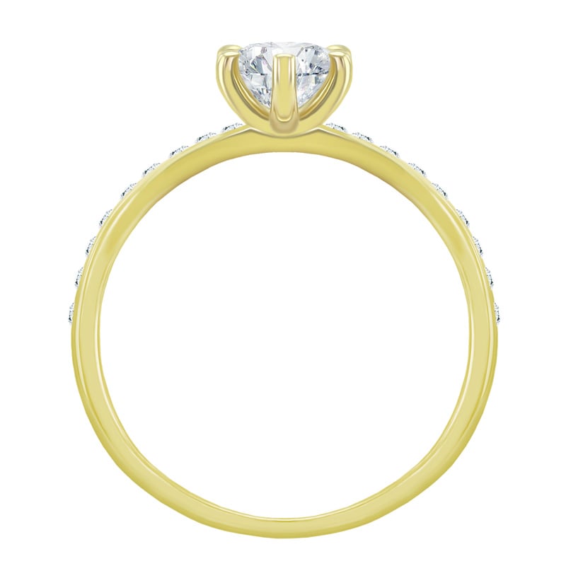Zásnubný prsteň s diamantmi 66009