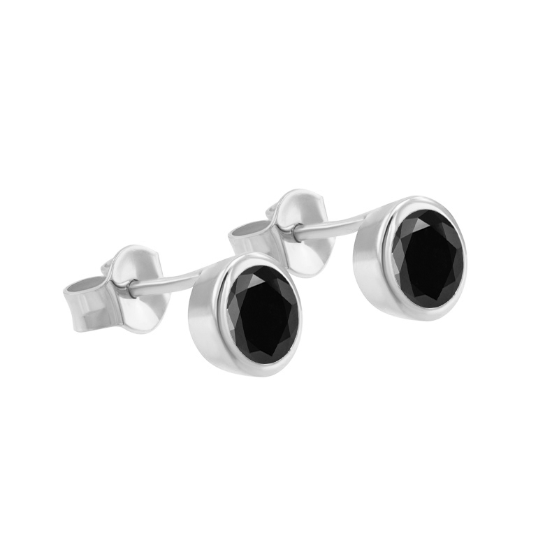 Platinové bezel náušnice 71119