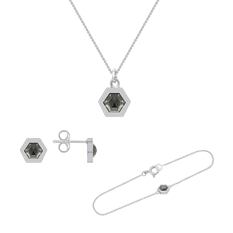 Kolekcia zlatých šperkov se salt and pepper diamantmi