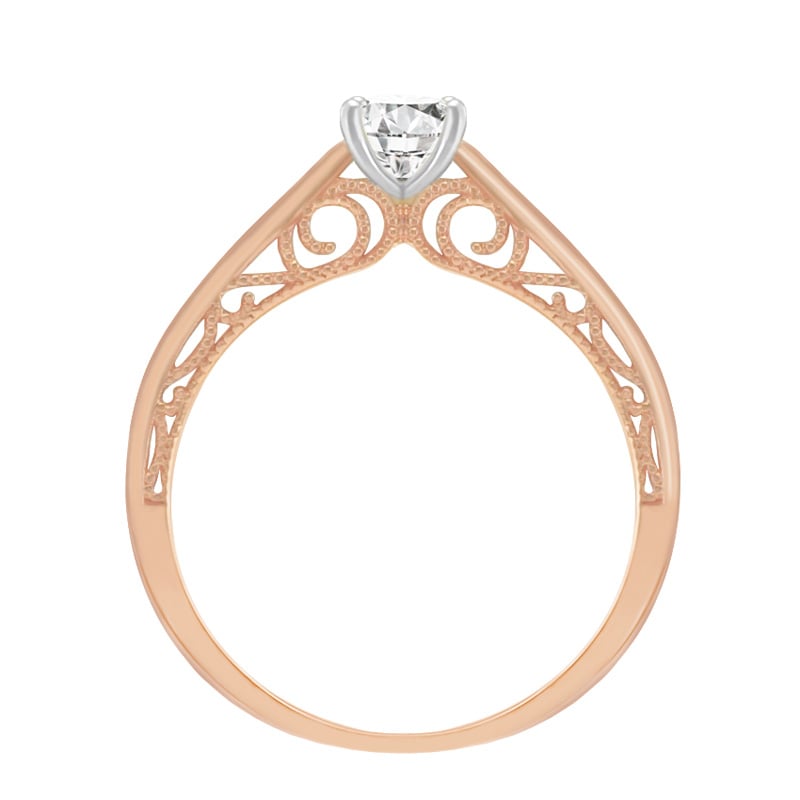 Zlatý zásnubný prsteň s diamantmi 75609